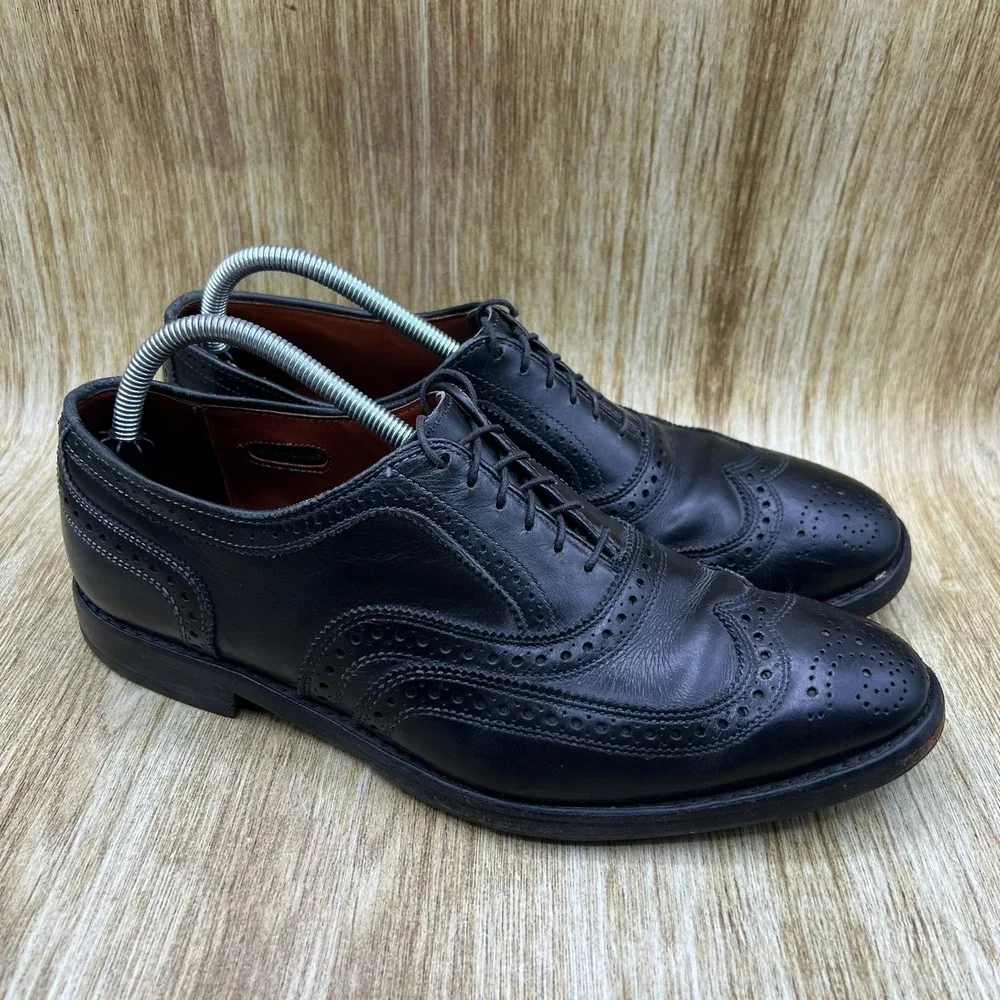 Allen Edmonds McAllister Men's Size 10.5 D Black Oxford Wingtip Brogue 6205
